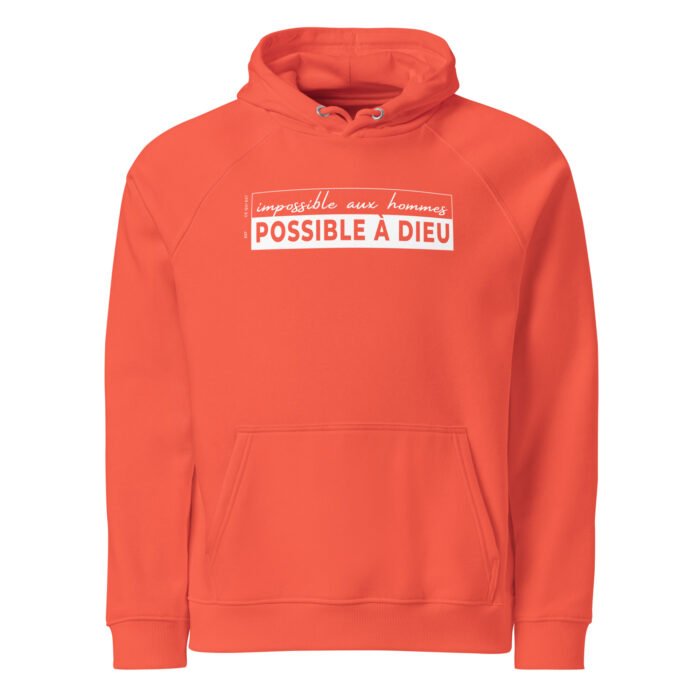Sweat à capuche chrétien “Possible à Dieu” | Pull pour homme – Image 18