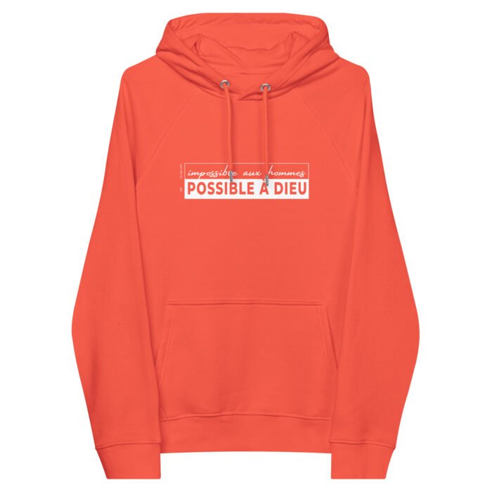 Sweat à capuche chrétien femme “Possible à Dieu” | Pull – Image 18