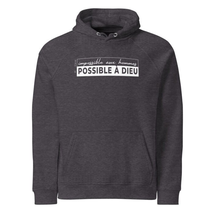Sweat à capuche chrétien “Possible à Dieu” | Pull pour homme – Image 10