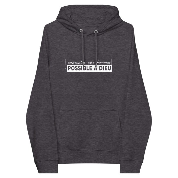 Sweat à capuche chrétien femme “Possible à Dieu” | Pull – Image 10