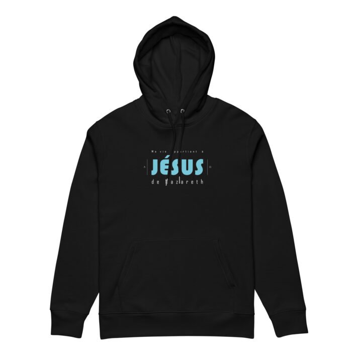 Sweat-a-capuche-chretien-pour homme-couleur-noir