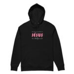 Sweat à capuche femme “Ma vie appartient à Jésus” | Noir – Image 3