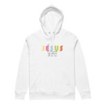 sweat à capuche femme «Jésus le chemin» | Pull blanc – Image 2