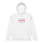 Sweat à capuche femme “Ma vie appartient à Jésus” | Blanc – Image 3