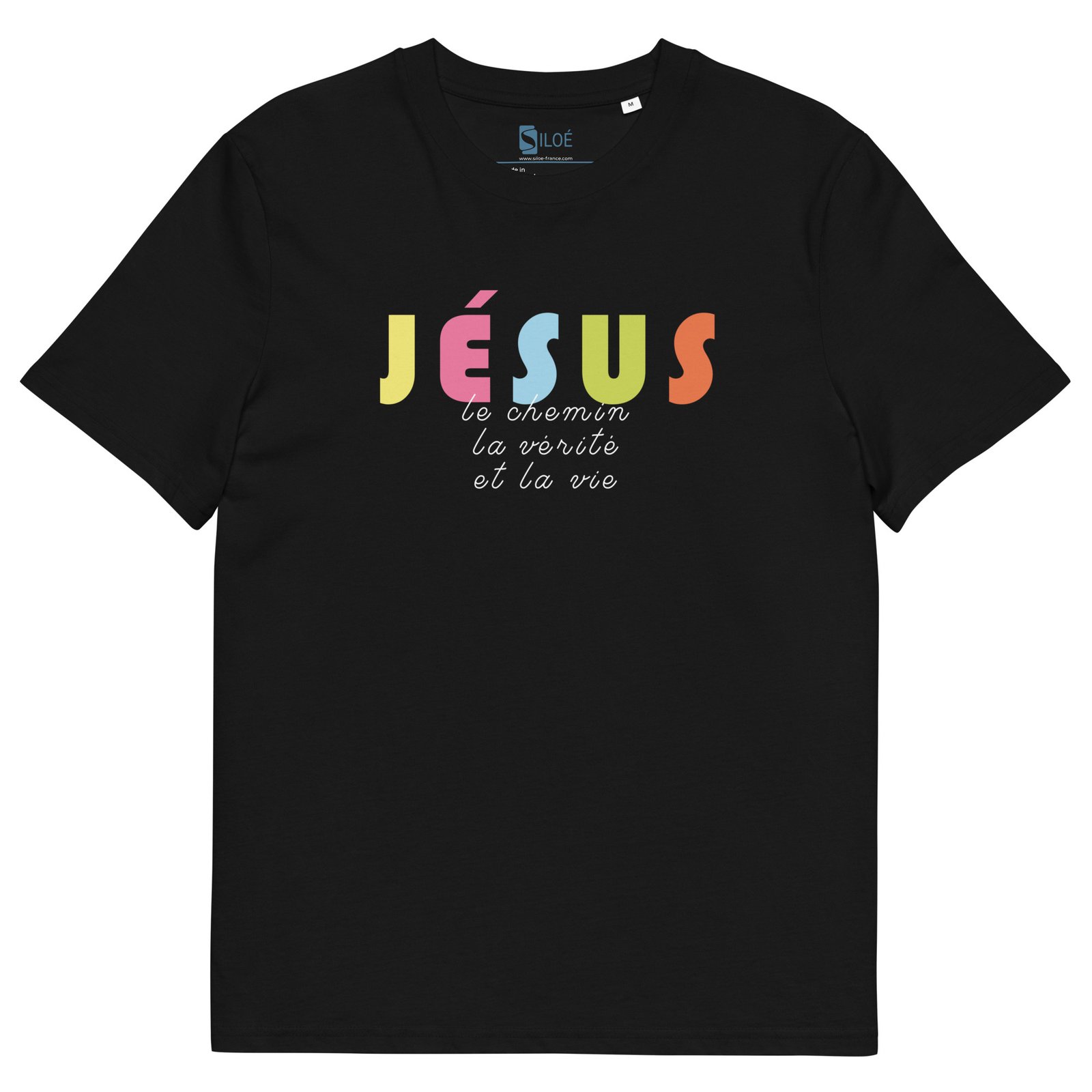 T-shirt chrétien homme «Je suis le Chemin, la vérité et la vie» | Noir – Image 2