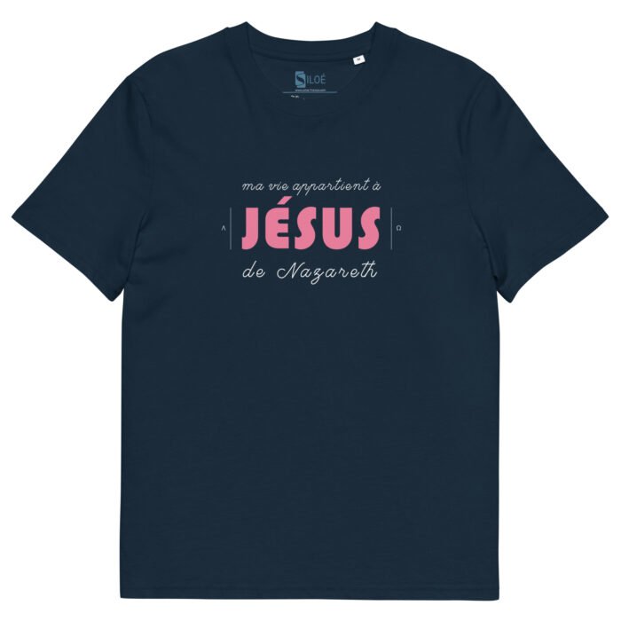 T-shirt coton femme "Ma vie appartient à Jésus" | Noir – Image 7
