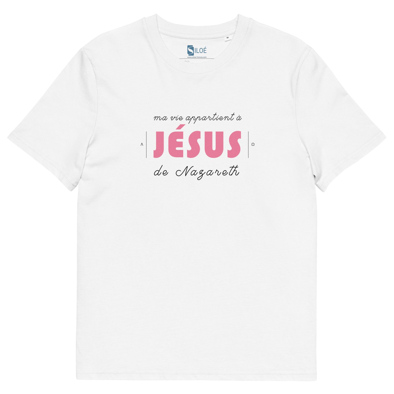 T-shirt coton femme « Ma vie appartient à Jésus » | Blanc – Image 2