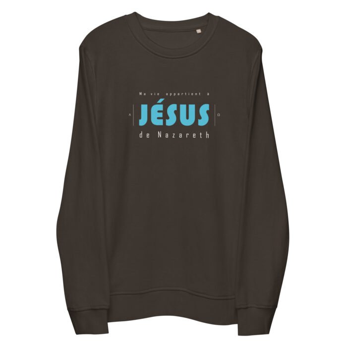 Sweat chrétien homme «Ma vie appartient à Jésus» | Pull Noir – Image 7