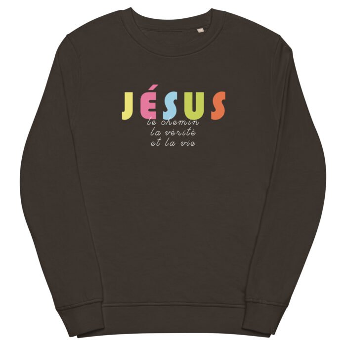 Sweat chrétien «Je suis le Chemin, la vérité et la vie» Pull pour Homme | Noir – Image 5