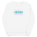 Sweat chrétien homme «Ma vie appartient à Jésus» | Pull blanc – Image 2