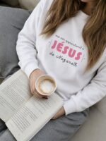Sweat chrétien femme «Ma vie appartient à Jésus» | Pull blanc