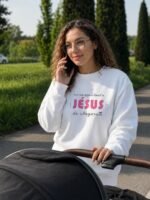Sweat chrétien femme «Ma vie appartient à Jésus» | Pull blanc – Image 5