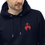 Sweat à capuche brodé "Sacré-Cœur" homme | Hoodie chrétien – Image 7
