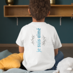 T-shirt chrétien garçon “Je suis aimé” | blanc – Image 7