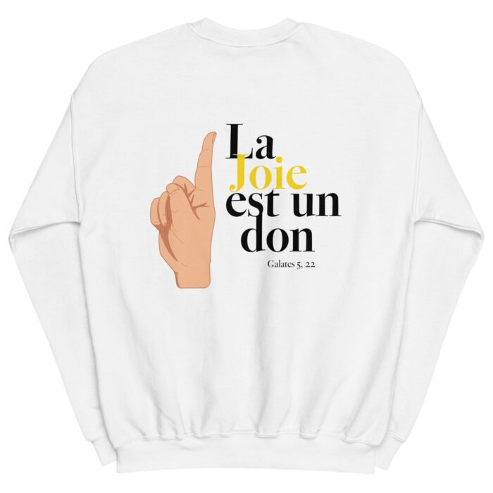 Sweat chrétien femme “La joie est un don” | Couleurs claires – Image 6