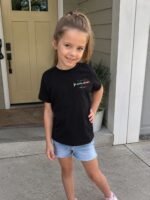 T-shirt chrétien fille “Je suis aimée” | noir – Image 3
