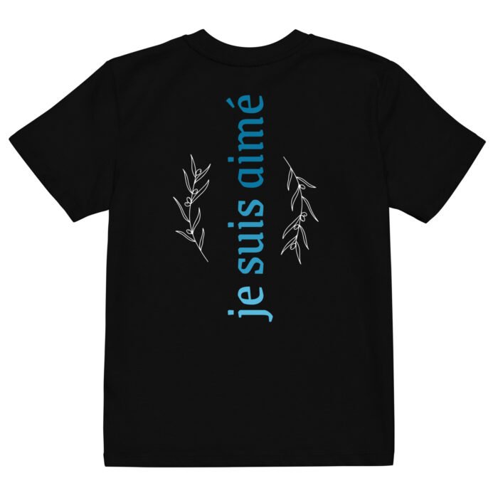 T-shirt chrétien garçon “Je suis aimé” | Noir – Image 5