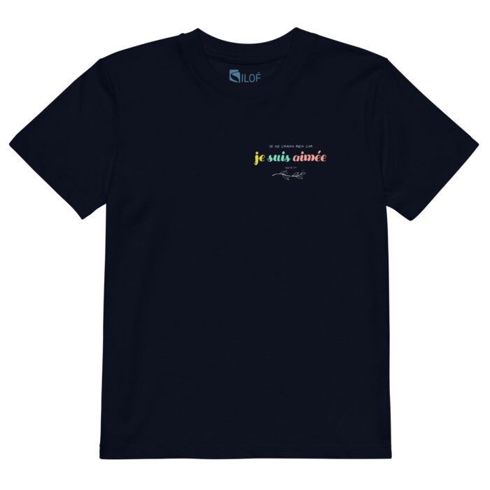 T-shirt chrétien fille “Je suis aimée” | noir – Image 4
