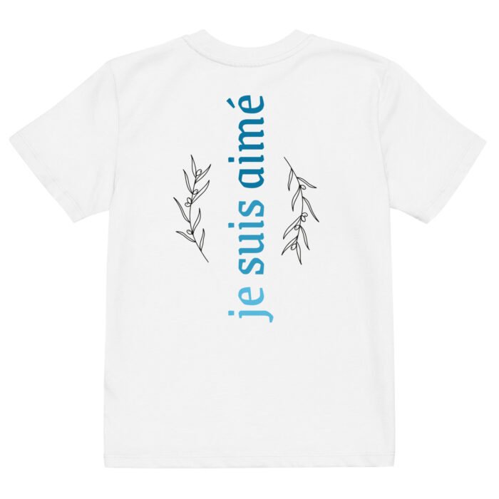 T-shirt chrétien garçon “Je suis aimé” | blanc – Image 5
