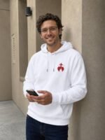 Sweat à capuche brodé "Sacré-Cœur" homme | Hoodie chrétien