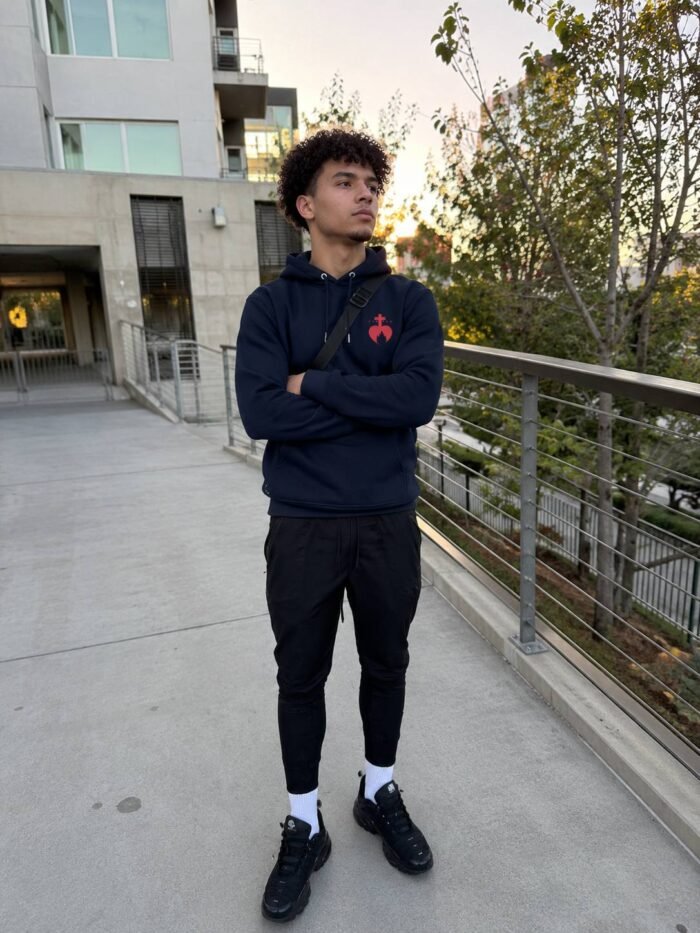 Sweat à capuche brodé "Sacré-Cœur" homme | Hoodie chrétien – Image 6