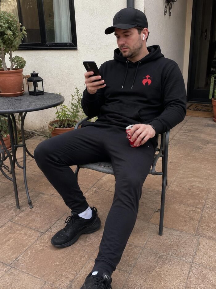 Sweat à capuche brodé "Sacré-Cœur" homme | Hoodie chrétien – Image 9