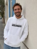 Sweat à capuche chrétien homme “Possible à Dieu” | Blanc – Image 4