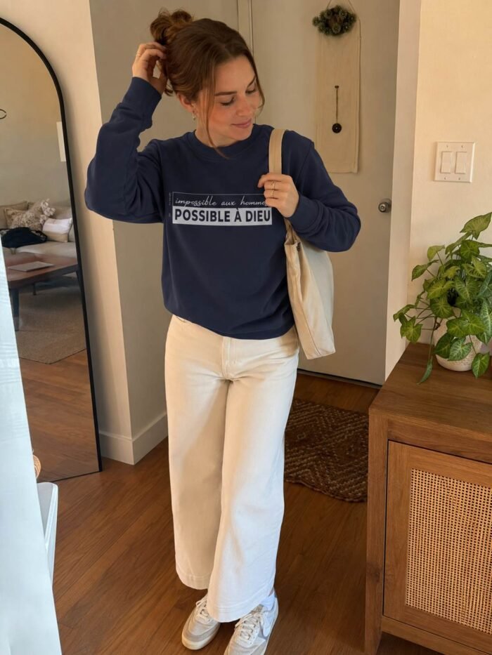 Sweat chrétien femme “Possible à Dieu”| Diverses couleurs – Image 21
