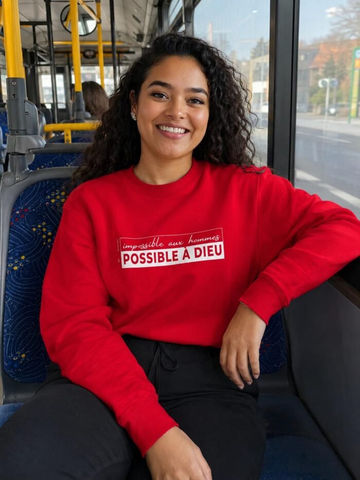 Sweat chrétien femme “Possible à Dieu”| Diverses couleurs – Image 13