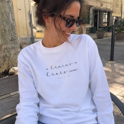 sweatshirt-chretien-blanc-ne-crains-pas-femme
