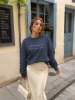 sweatshirtchretienfemmenecrainspasbleumarine