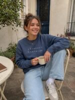 sweatshirtchretienfemmenecrainspasbleumarine