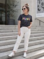 T-shirt chrétien femme “Jésus le chemin... ” | couleurs sombres – Image 11