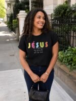 T-shirt chrétien femme “Jésus le chemin... ” | couleurs sombres – Image 5