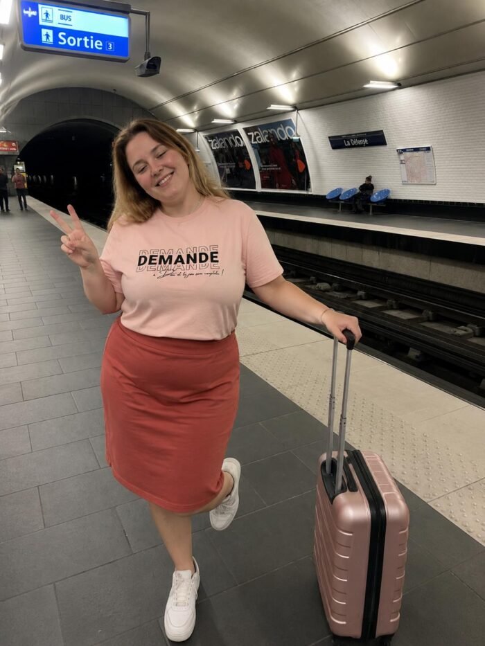 T-shirt chrétien femme “Demande à Dieu” | blanc – Image 5