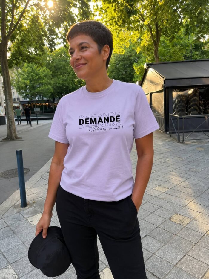 T-shirt chrétien femme “Demande à Dieu” | blanc – Image 9
