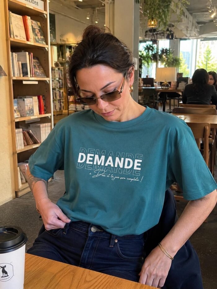 T-shirt chrétien femme “Demandez et vous recevrez” | Diverses couleurs – Image 21