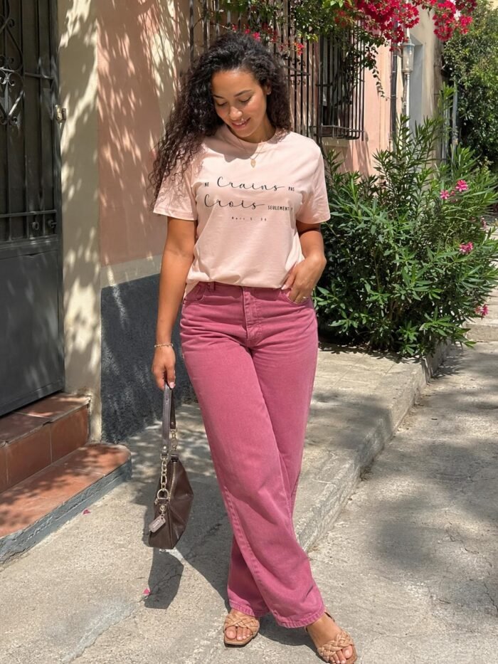 T-shirt chrétien femme “Ne crains pas” | Couleurs claires – Image 2