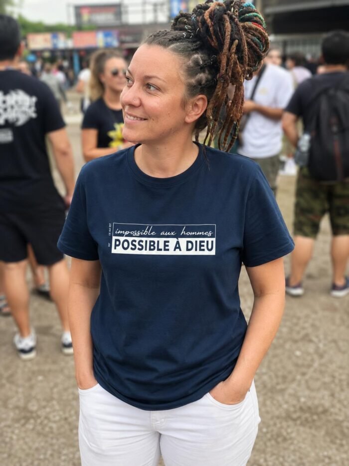 T-shirt chrétien femme “Possible à Dieu” | Diverses couleurs – Image 4