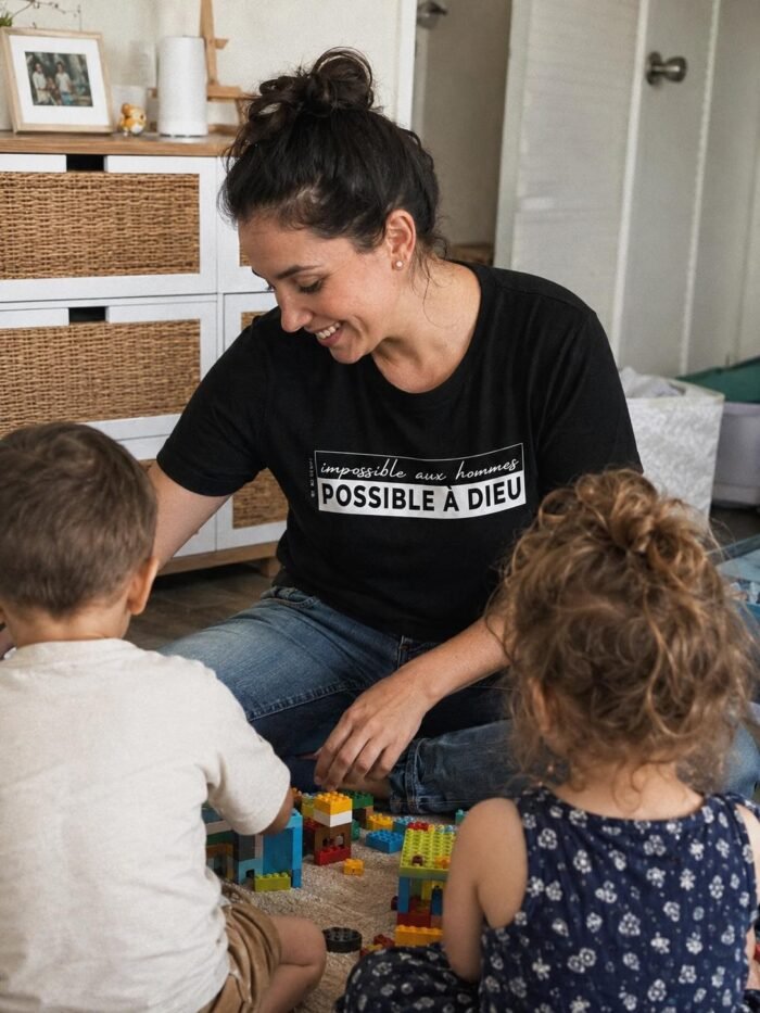 T-shirt chrétien femme “Possible à Dieu” | Diverses couleurs – Image 16