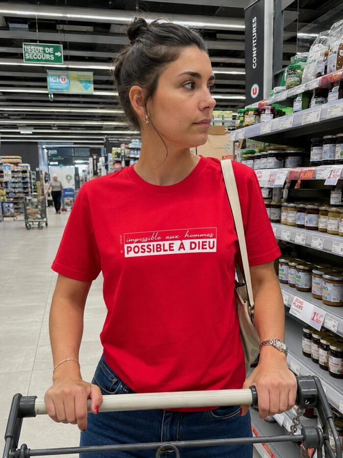 T-shirt chrétien femme “Possible à Dieu” | Diverses couleurs – Image 17