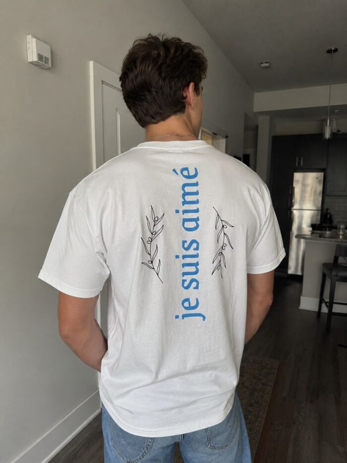 T-shirt chrétien homme “Je suis aimé” | blanc – Image 4
