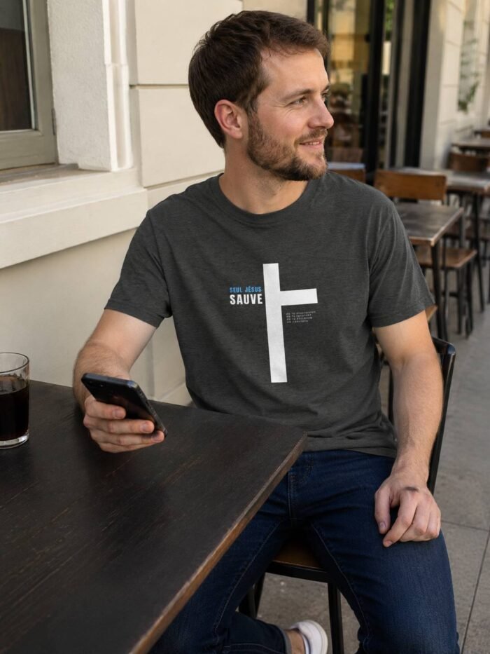 T-shirt chrétien homme “Jésus sauve” | En couleurs – Image 19
