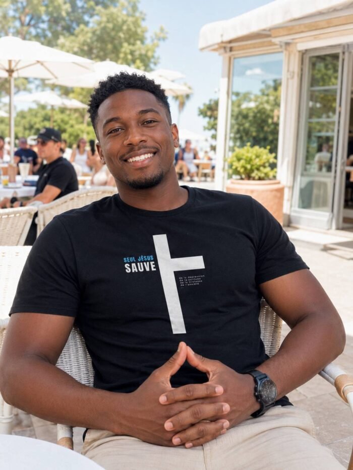 T-shirt chrétien homme “Jésus sauve” | En couleurs – Image 9