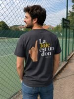 tshirtchretienhommelajoieestundongris
