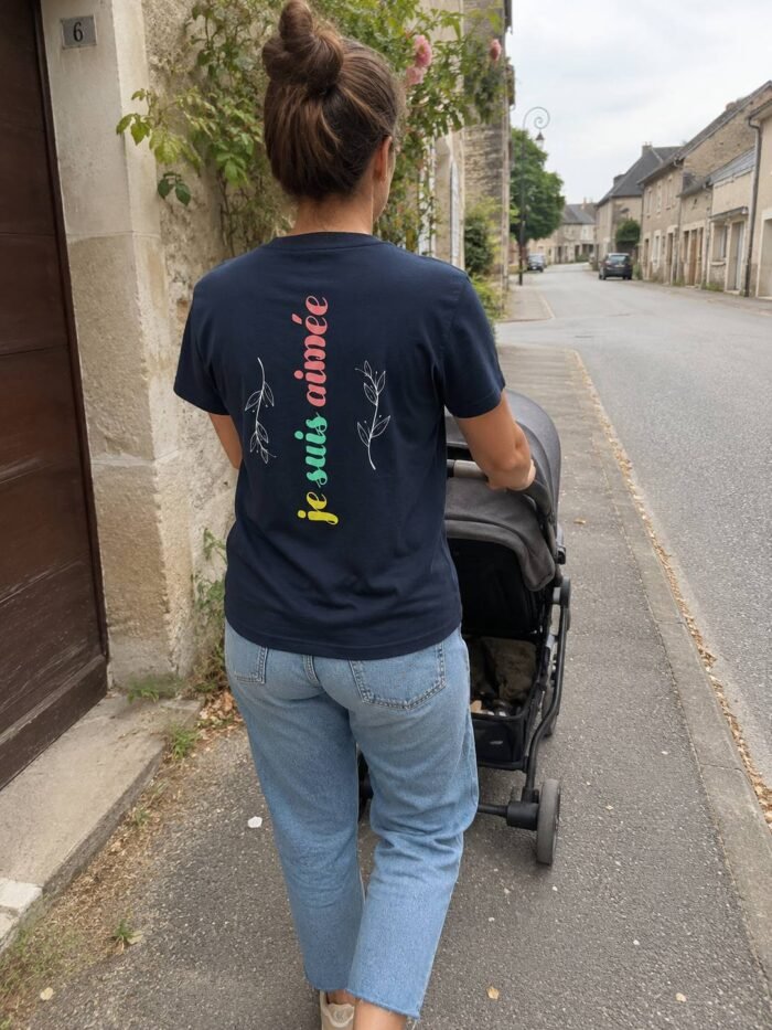 T-shirt chrétien femme “Je suis aimée” | 3 couleurs – Image 4
