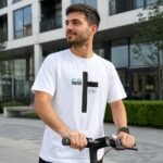 T-shirt chrétien homme «Jésus sauve» | blanc