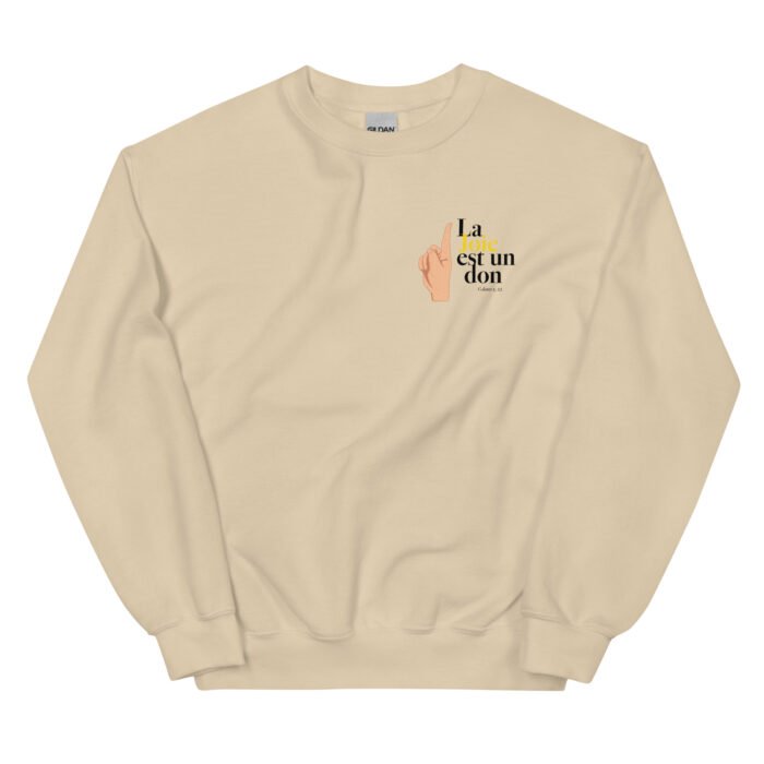 Sweat chrétien femme “La joie est un don” | Couleurs claires – Image 8