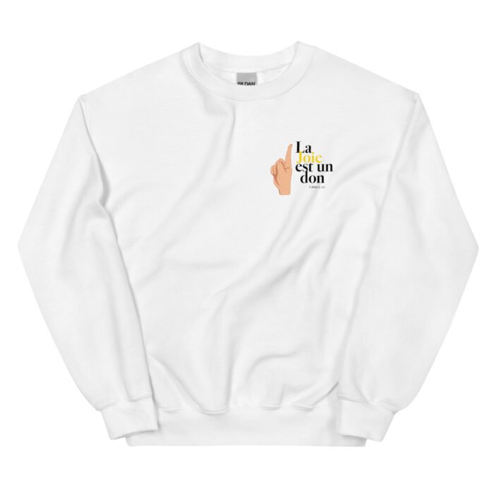 Sweat chrétien femme “La joie est un don” | Couleurs claires – Image 3