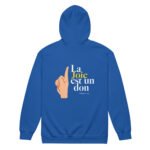 Sweat zippé à capuche chrétien “La joie est un don” | Diverses couleurs – Image 11